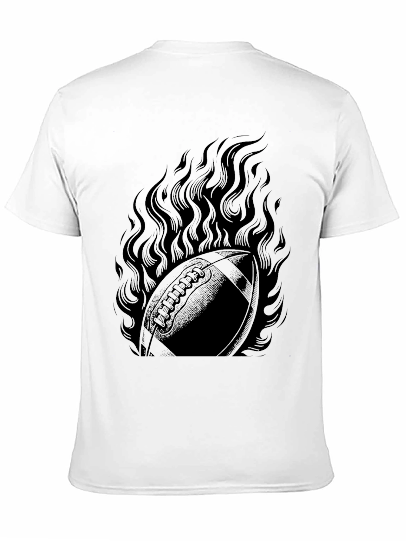 Flaming Football Graphic Tee