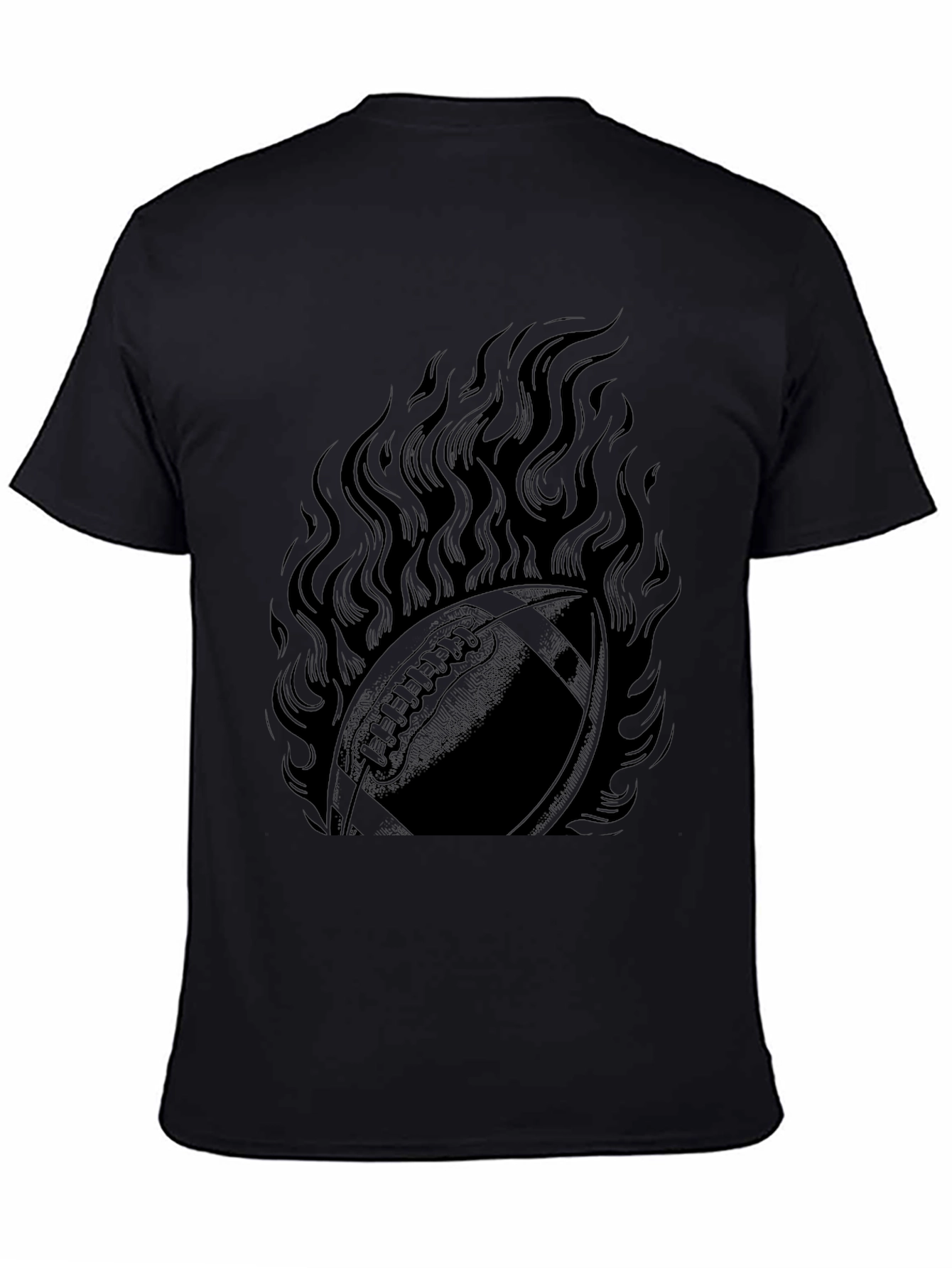 Flaming Football Graphic Tee