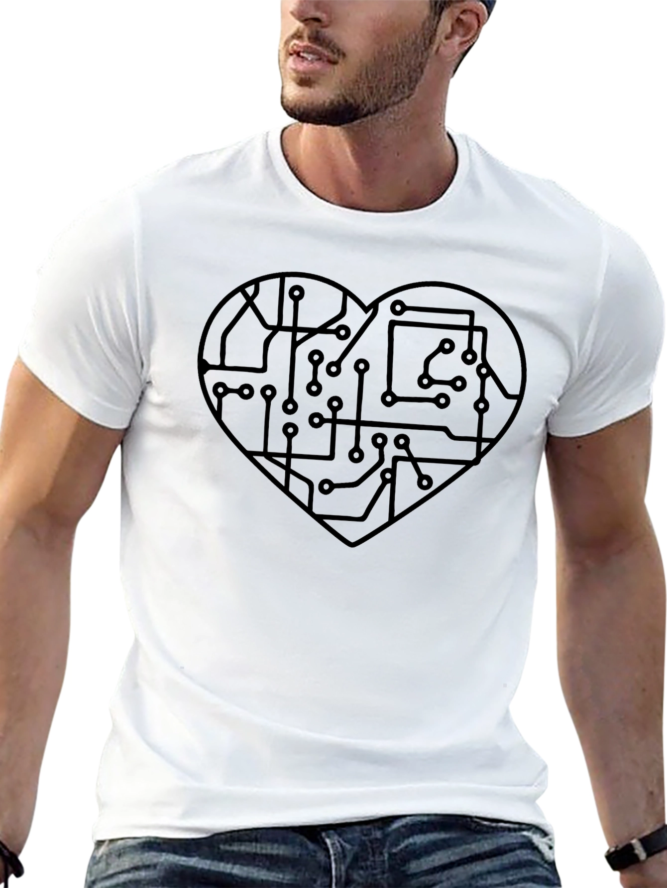 Tech Heart T-Shirt - Circuit Board Love