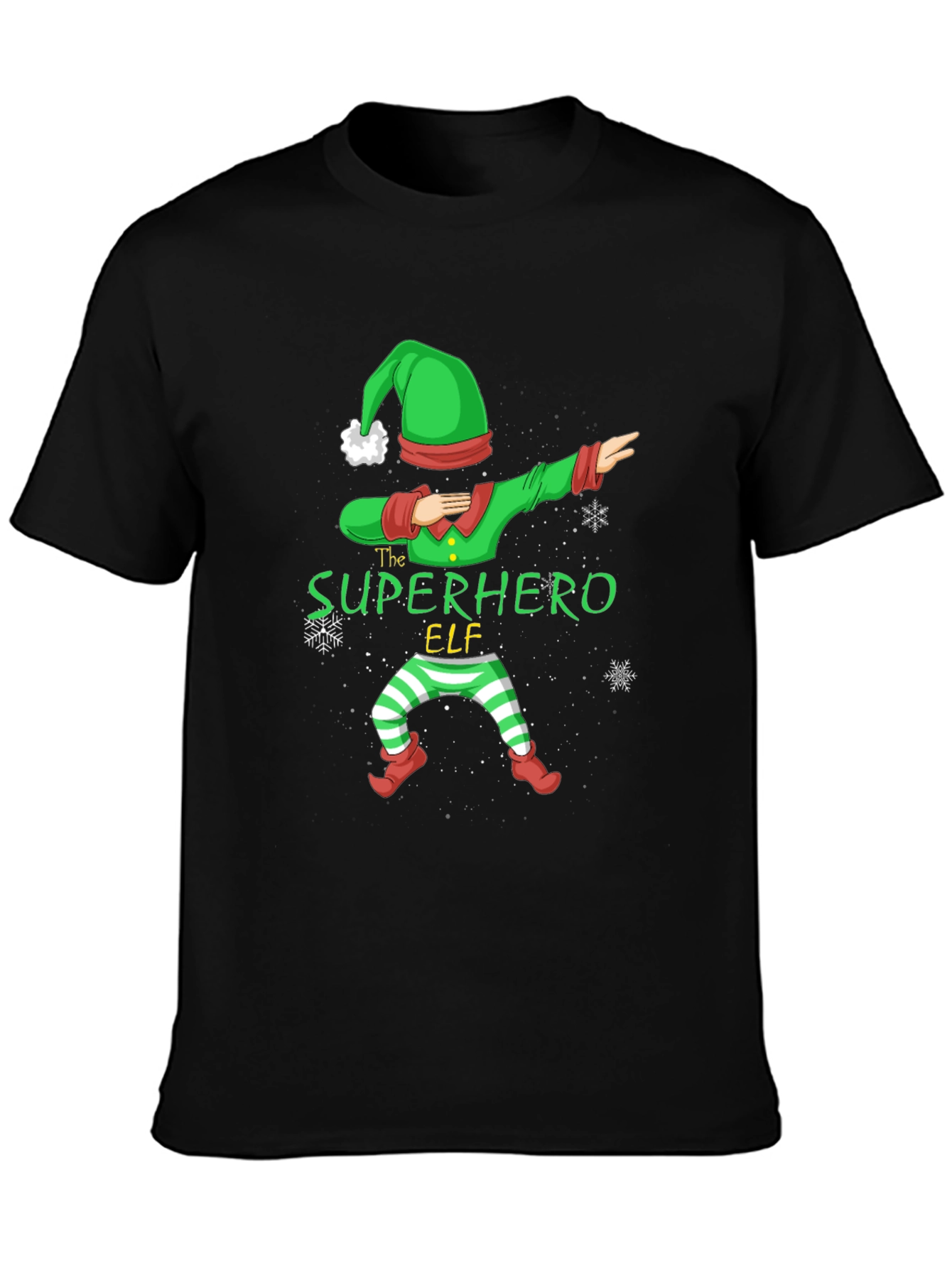 Superhero Elf Dabbing Christmas T-Shirt