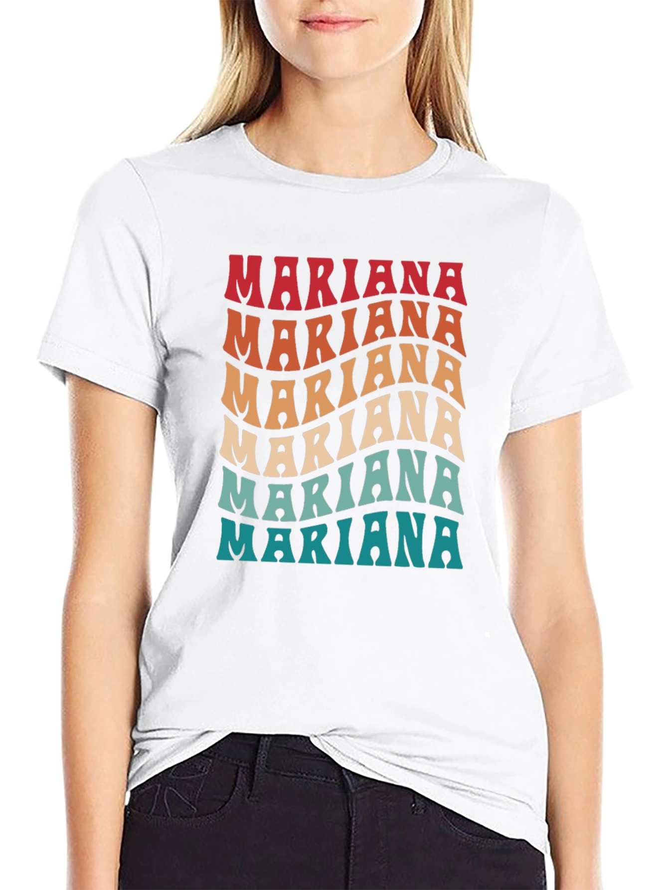 Mariana Retro T-Shirt | Personalized Name Tee