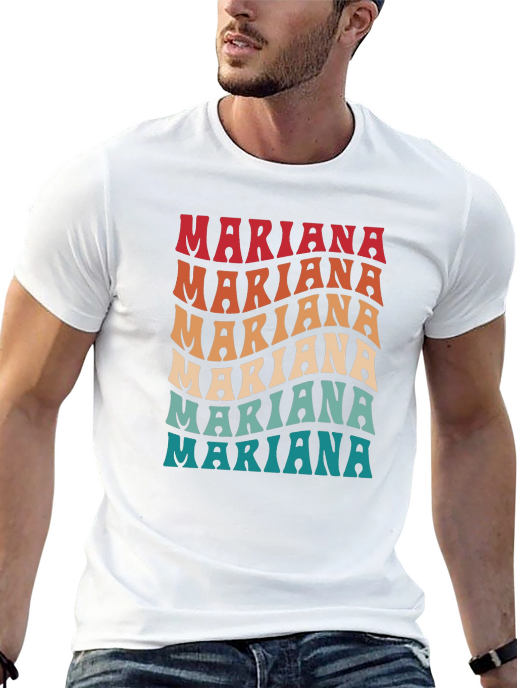 Mariana Retro T-Shirt | Personalized Name Tee
