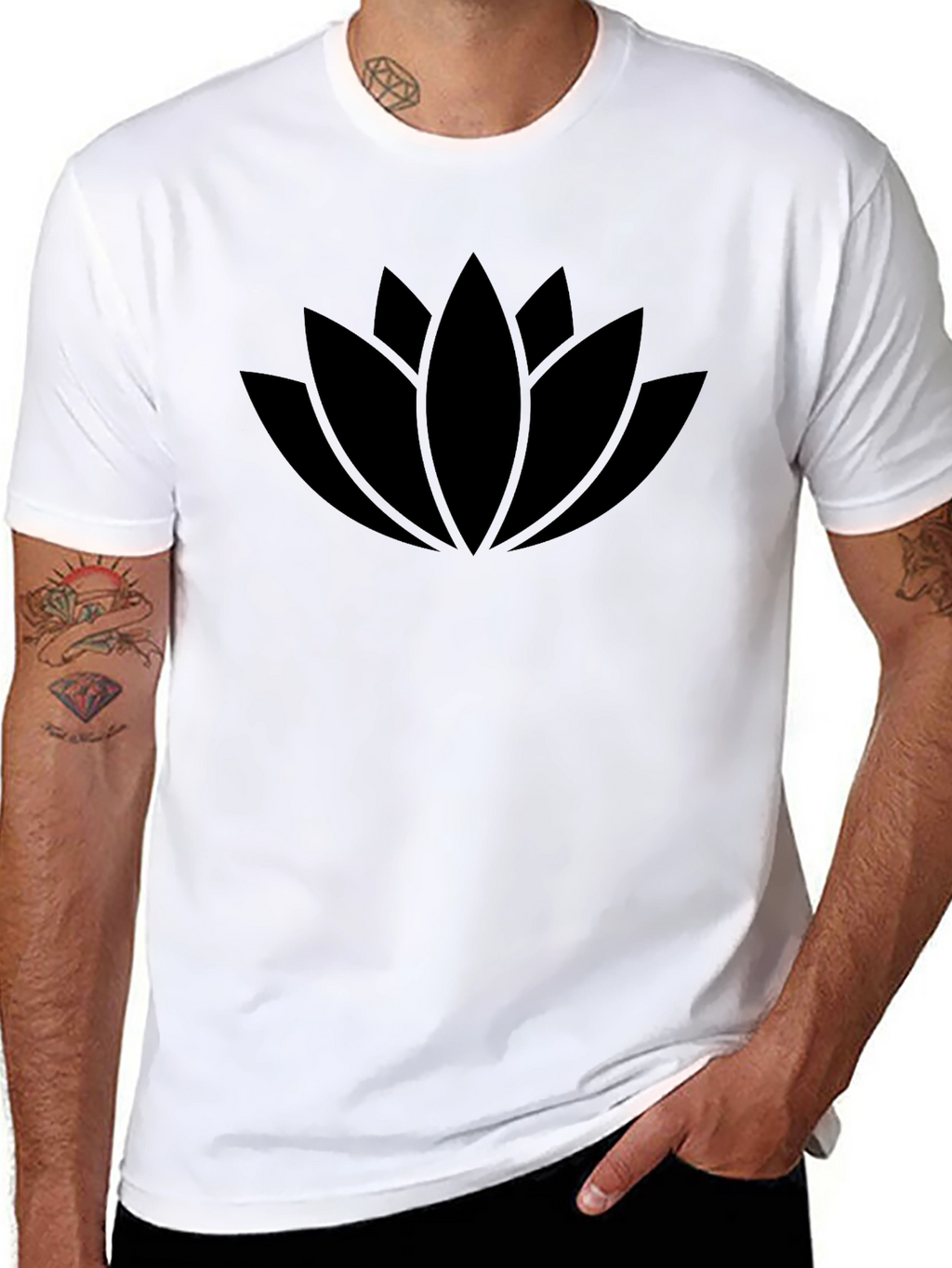 Lotus Flower Graphic Tee - Relaxed Fit