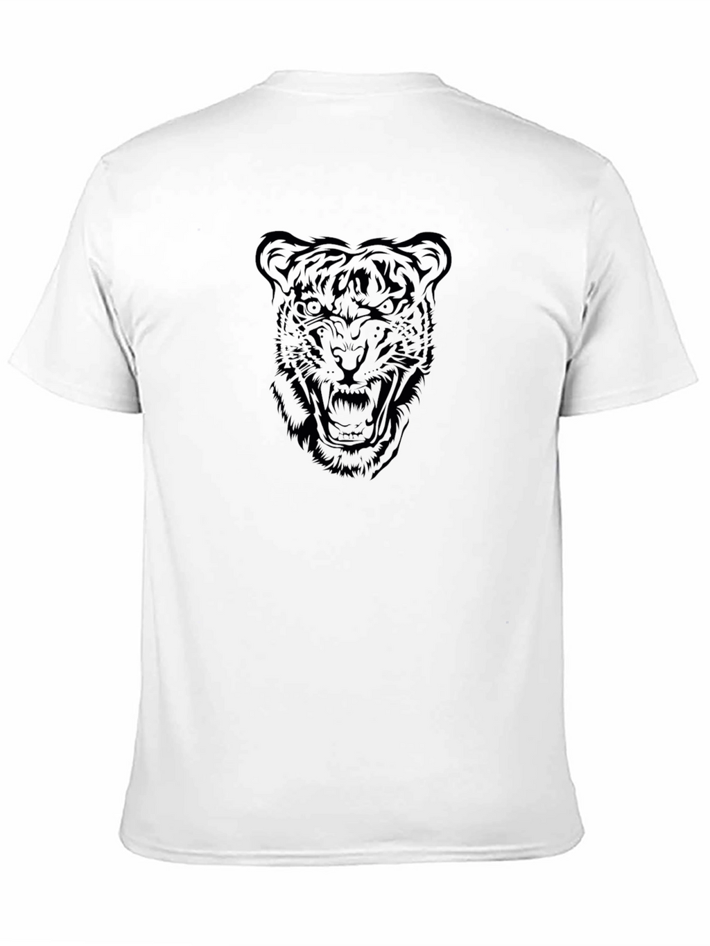 Mens Black Tiger Graphic T-Shirt