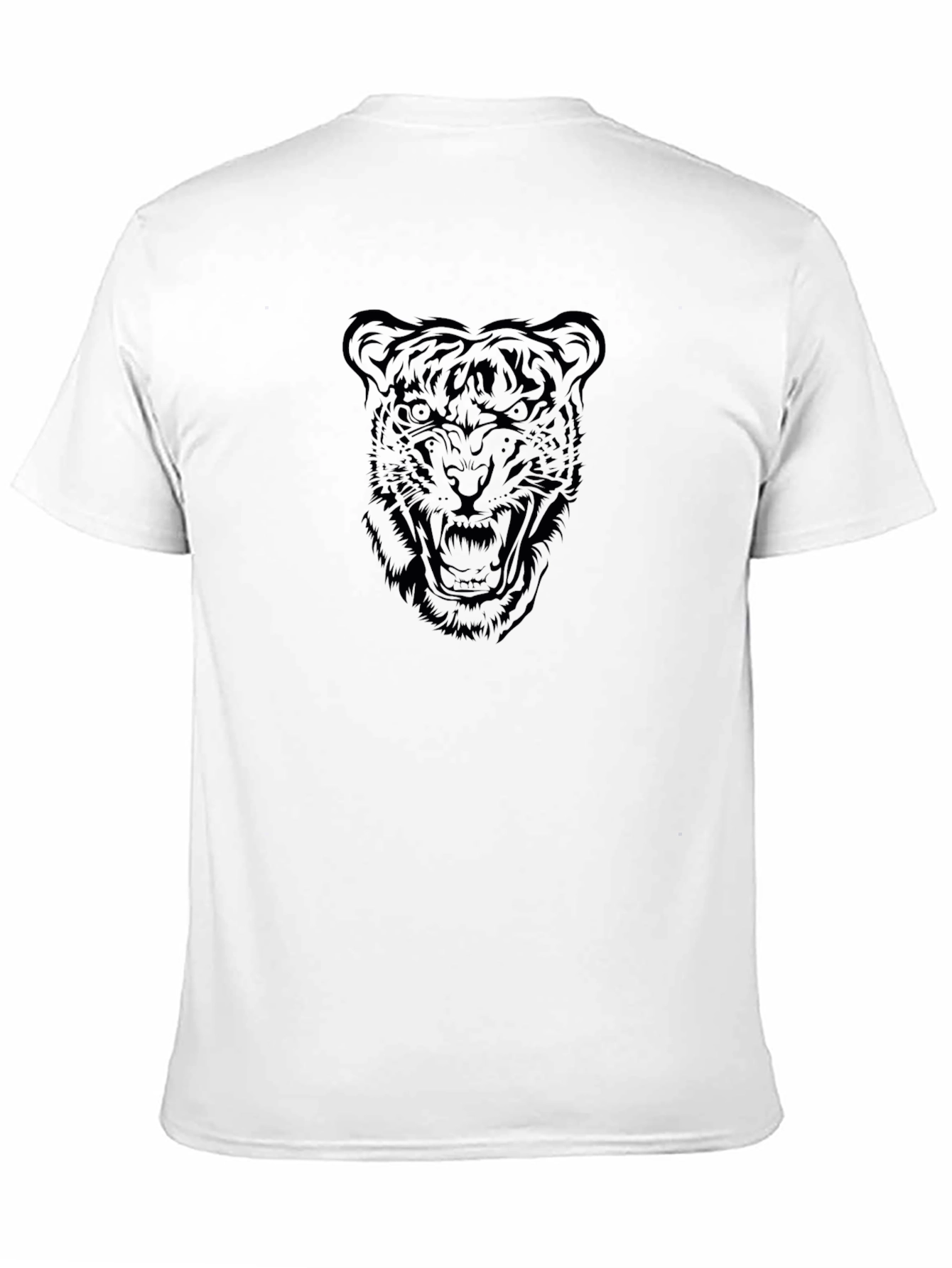 Mens Black Tiger Graphic T-Shirt