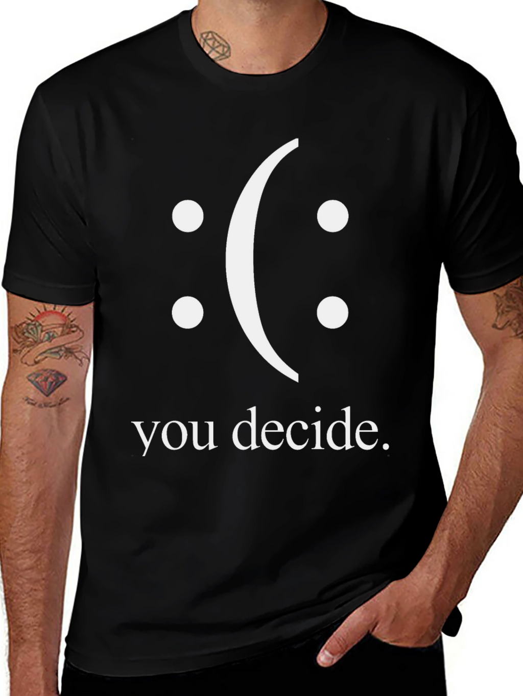 You Decide Graphic Tee - Black Unisex T-Shirt