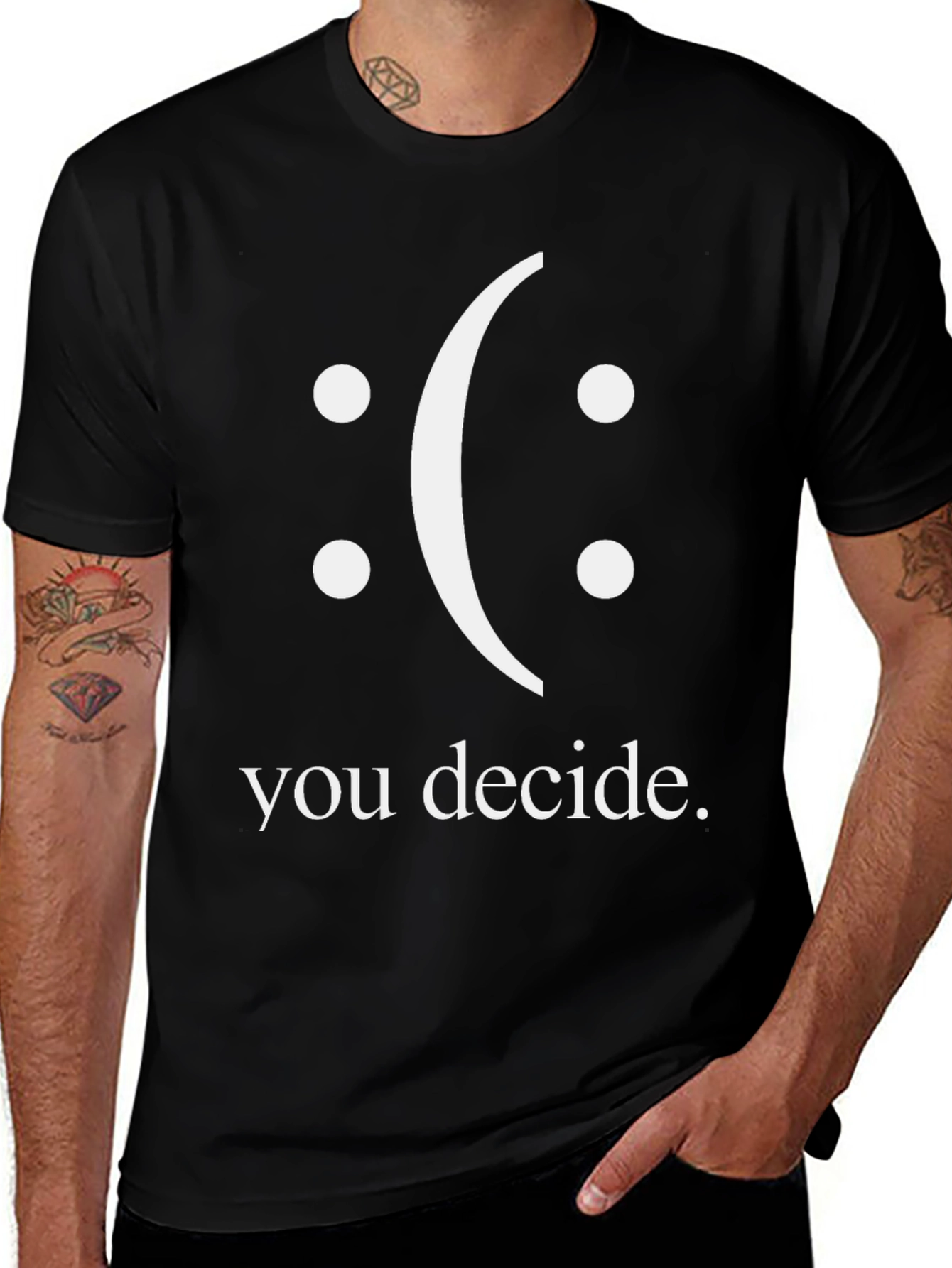 You Decide Graphic Tee - Black Unisex T-Shirt