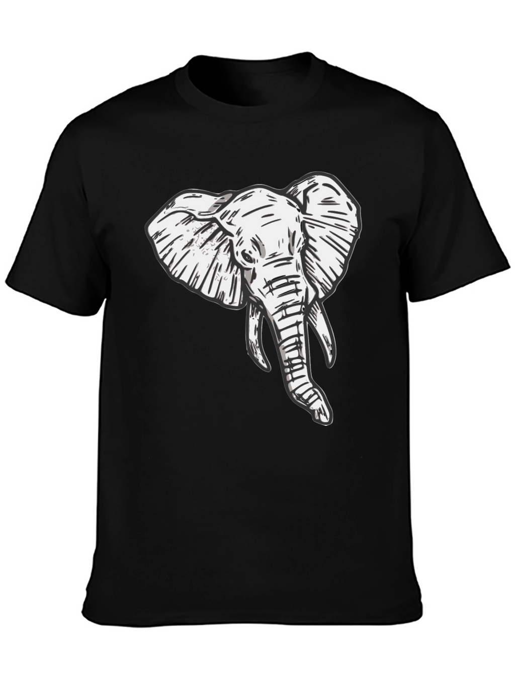 Elephant Graphic Tee - Stylish Black T-Shirt