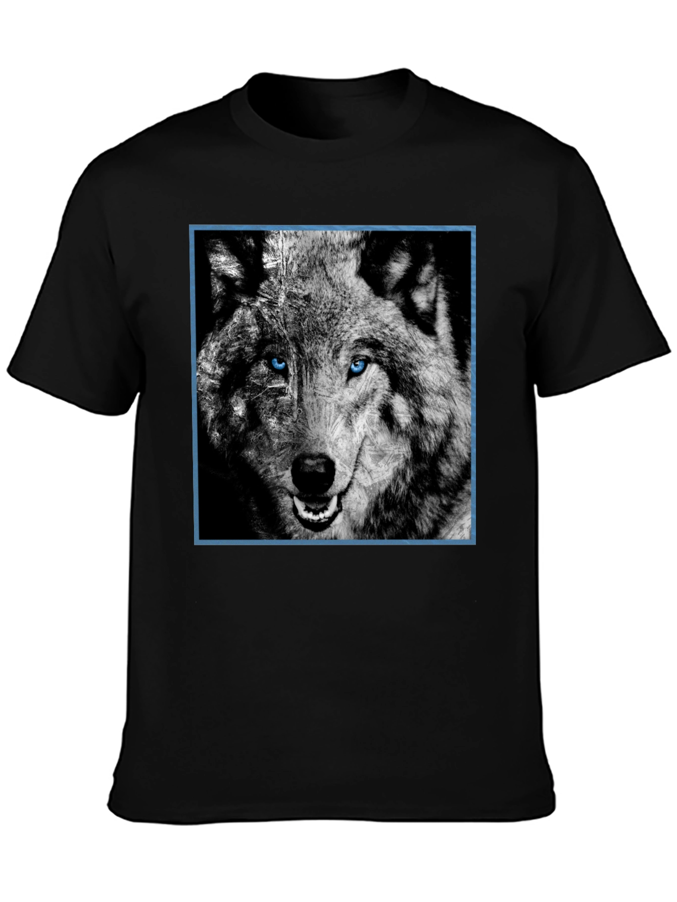 Wolf Graphic Tee - Blue Eyed Wolf Design