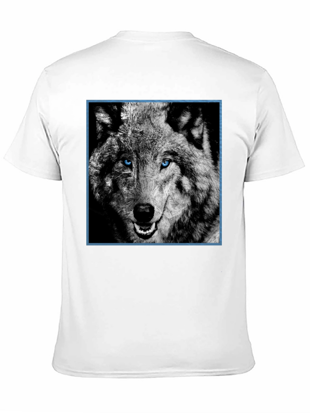 Wolf Graphic Tee - Blue Eyed Wolf Design