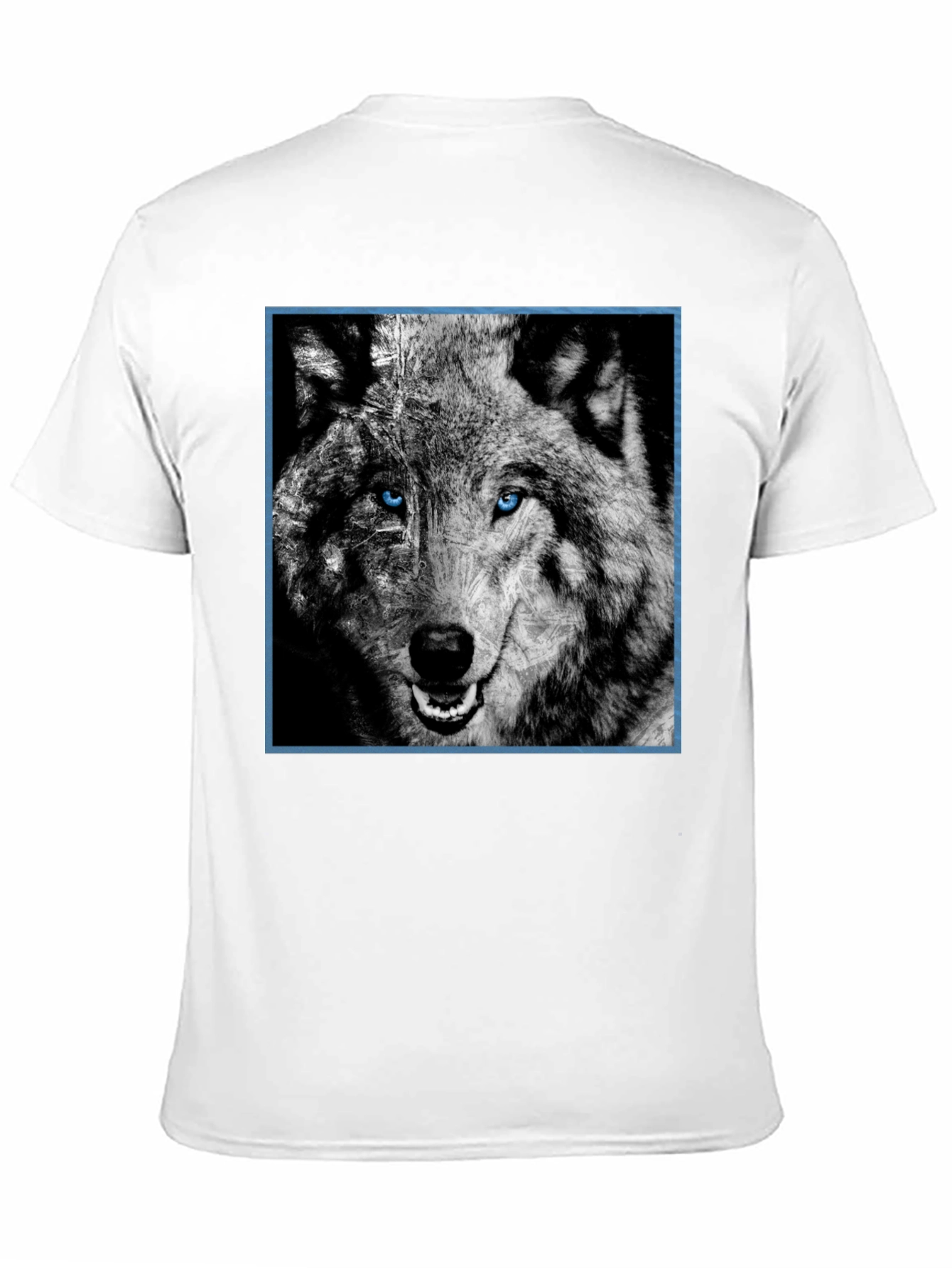 Wolf Graphic Tee - Blue Eyed Wolf Design