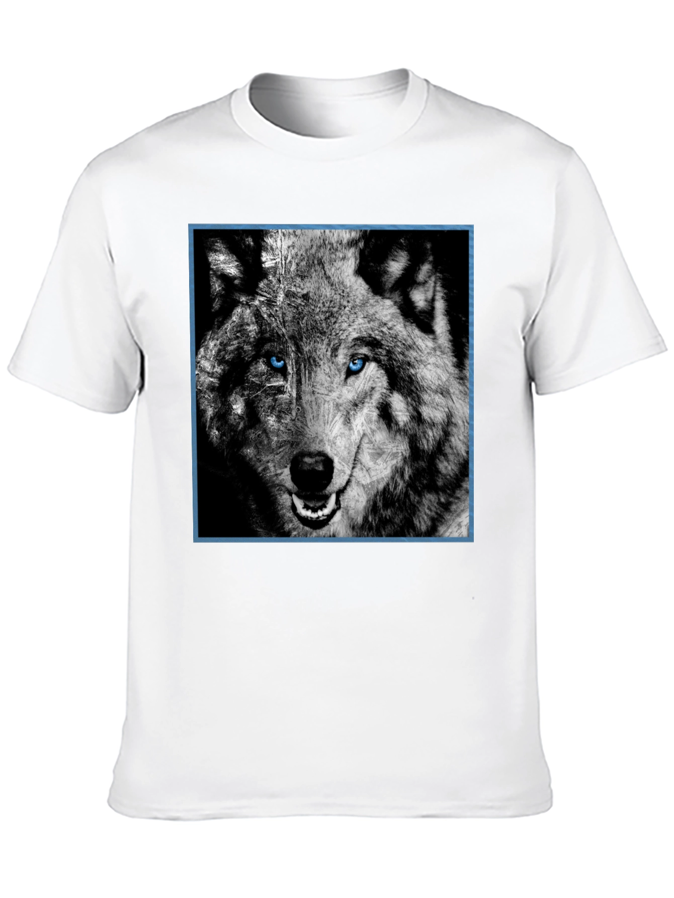 Wolf Graphic Tee - Blue Eyed Wolf Design