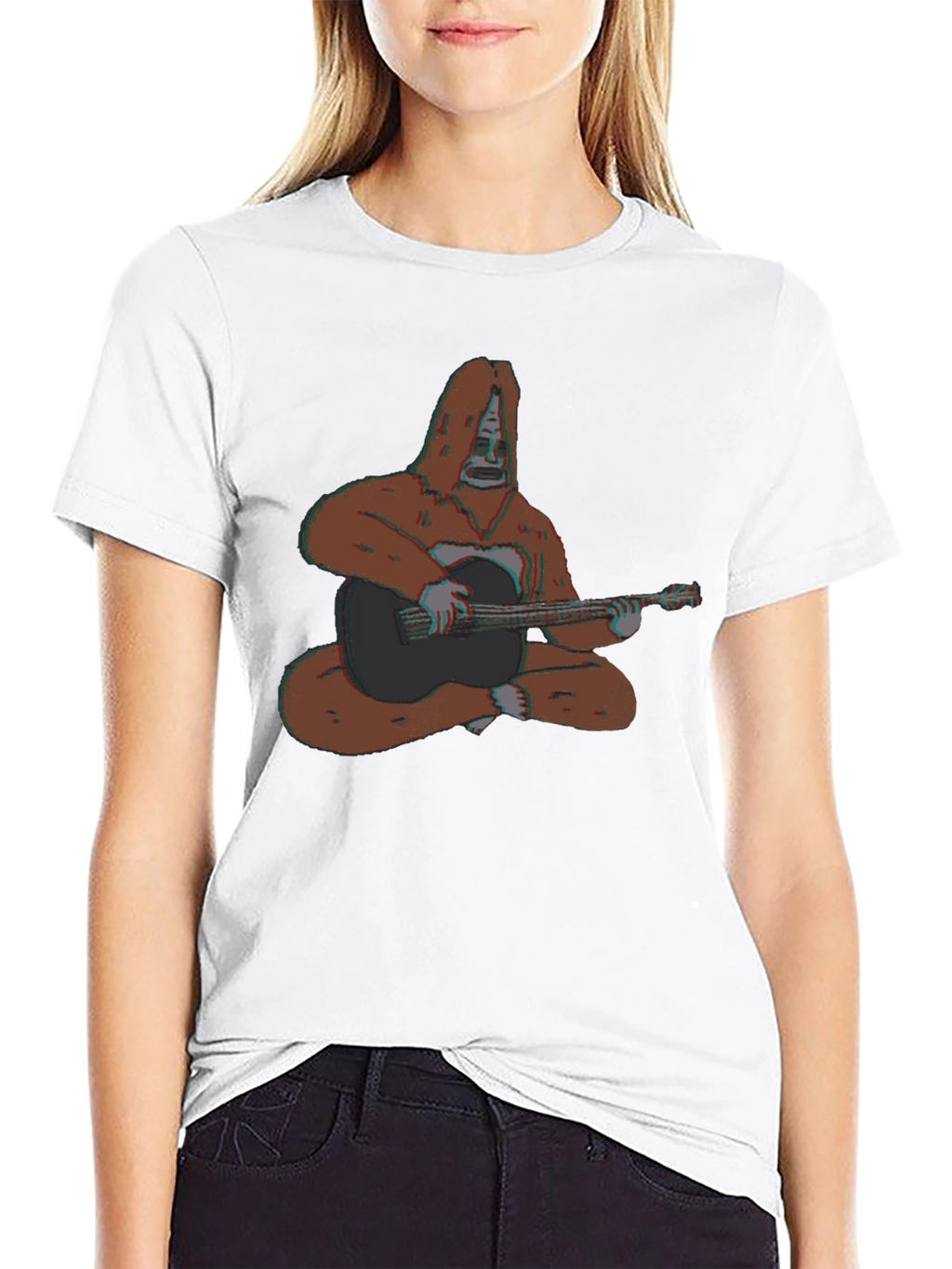 Bigfoot Guitar Player Graphic T-Shirt
