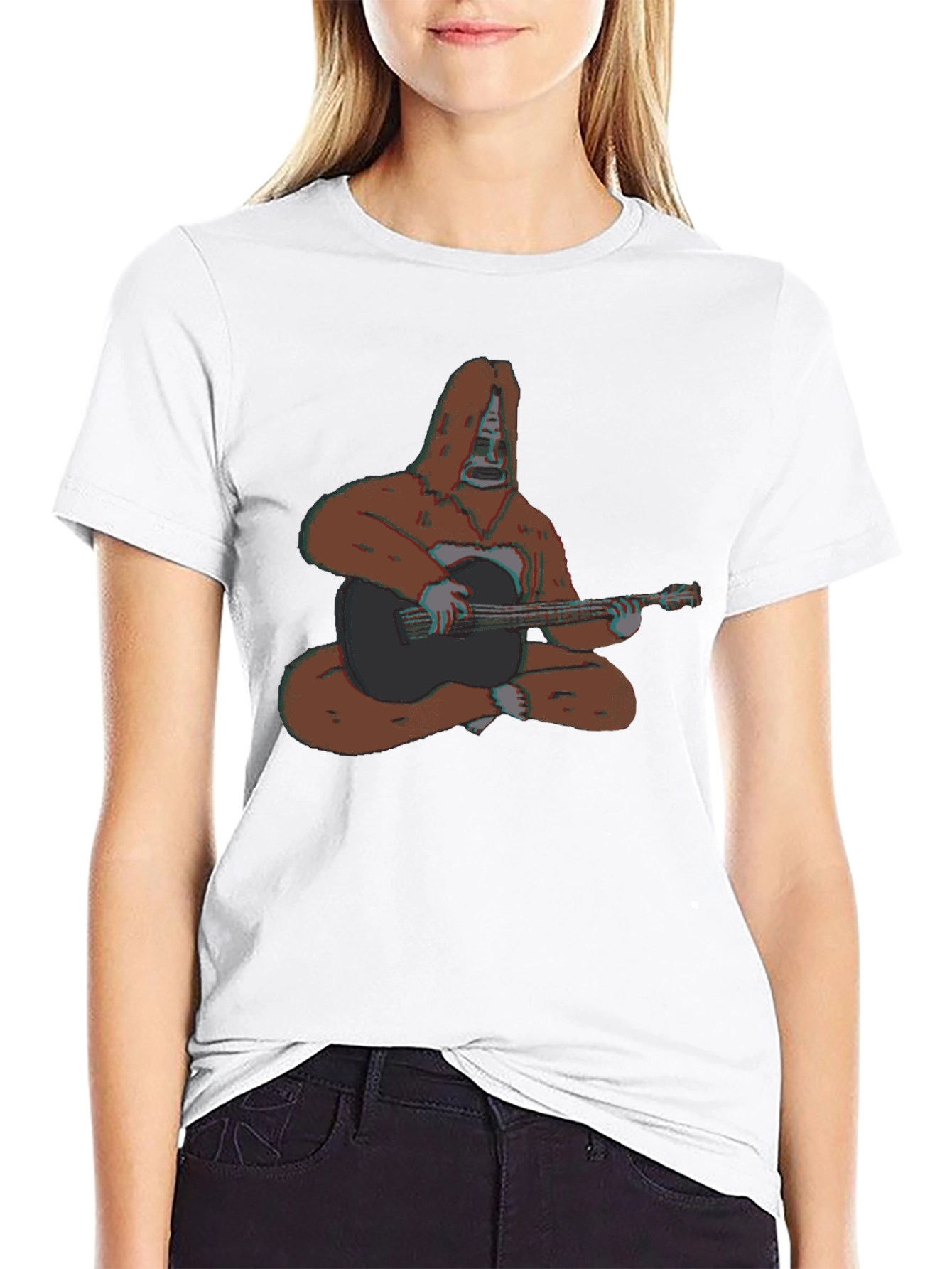Bigfoot Guitar Player Graphic T-Shirt