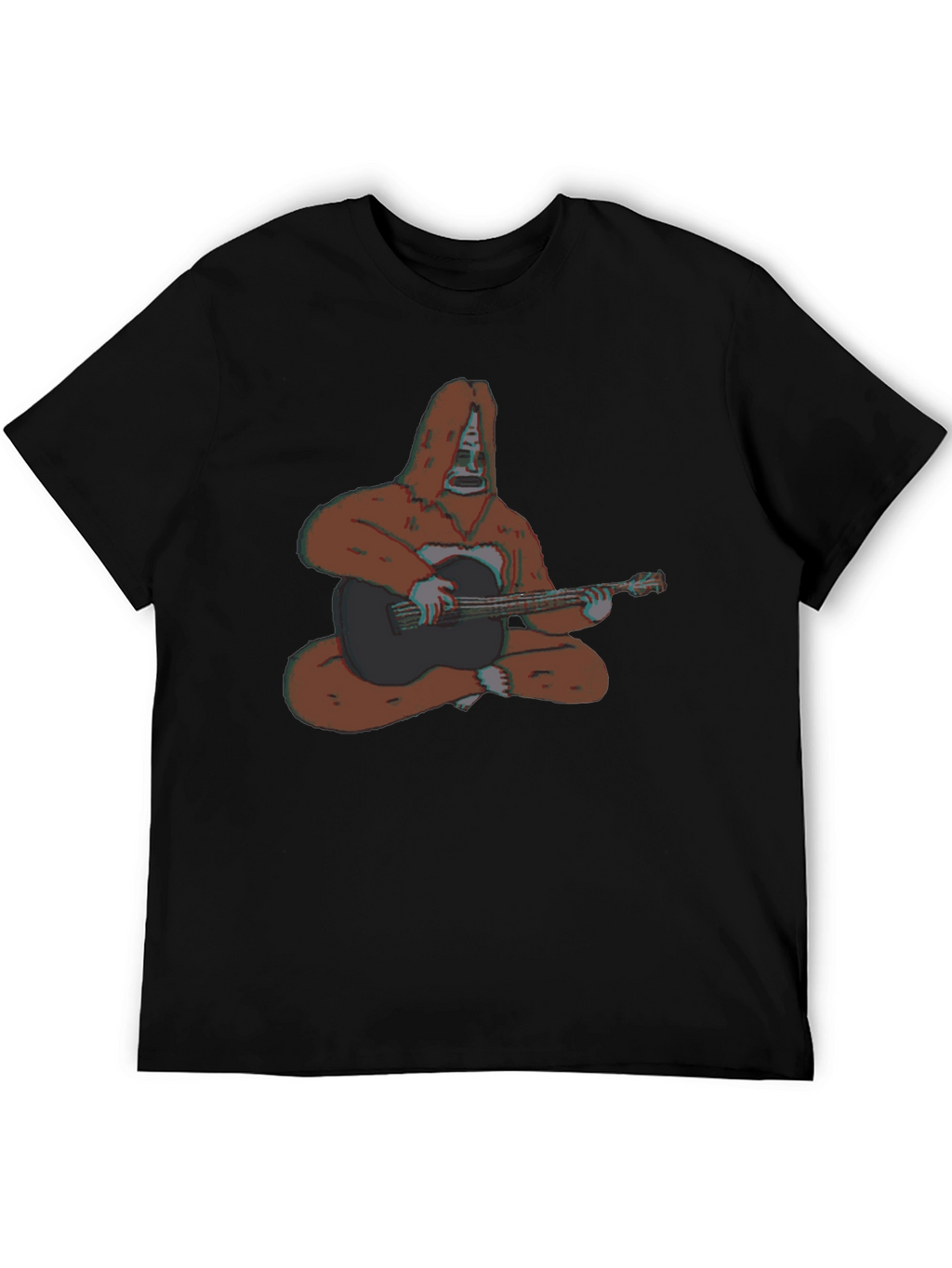 Bigfoot Guitar Player Graphic T-Shirt