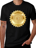 Golden Sunburst Graphic Tee - Modern Fit