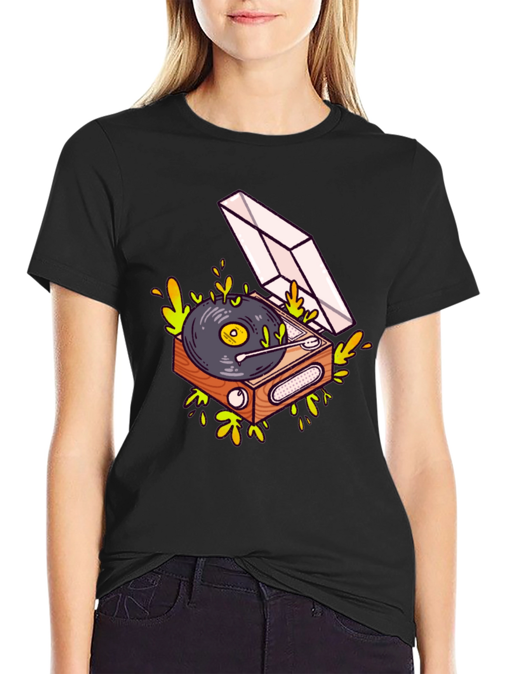 Cool Turntable Graphic Black Tee