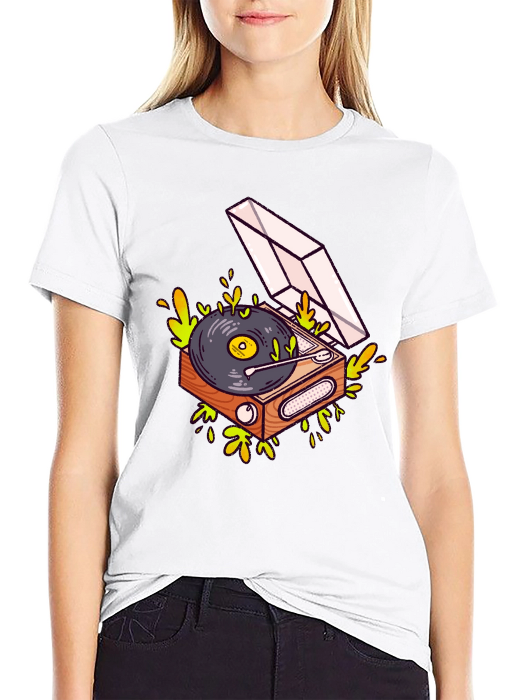 Cool Turntable Graphic Black Tee