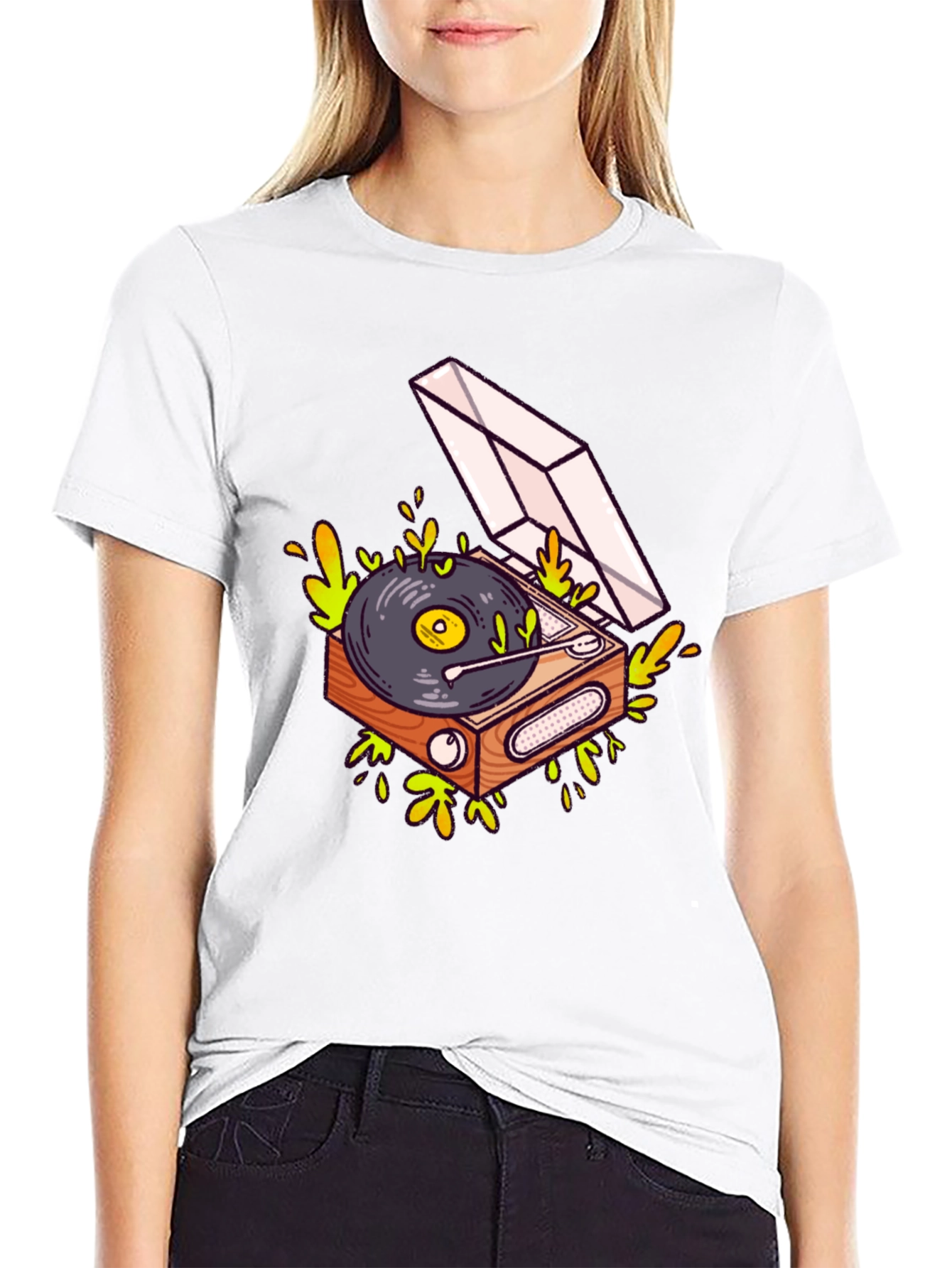 Cool Turntable Graphic Black Tee