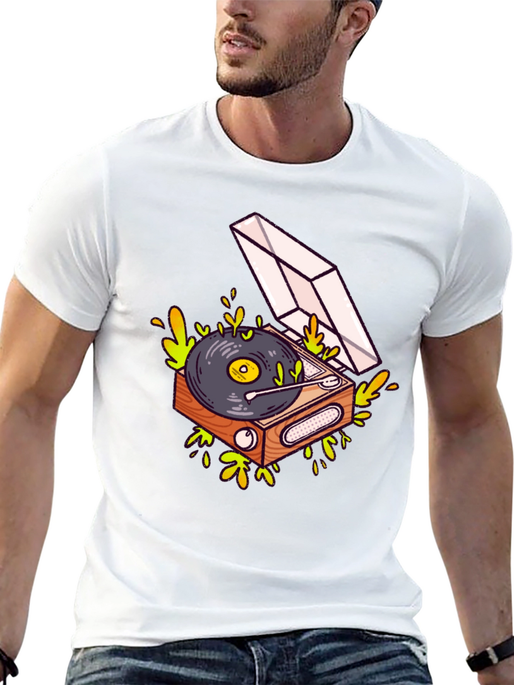 Cool Turntable Graphic Black Tee