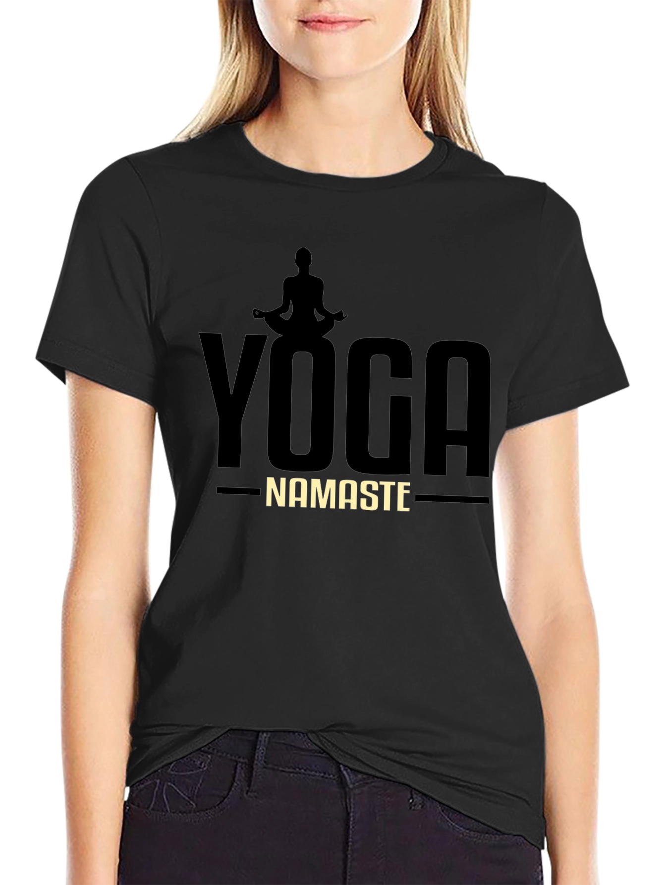 Yoga Namaste Graphic T-Shirt - Mens Black Tee