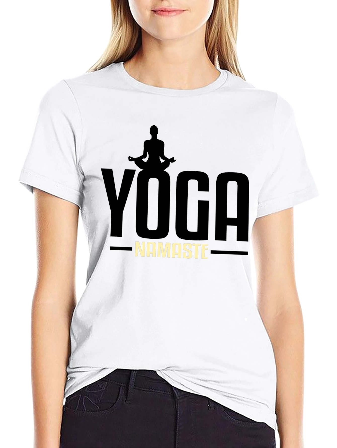 Yoga Namaste Graphic T-Shirt - Mens Black Tee
