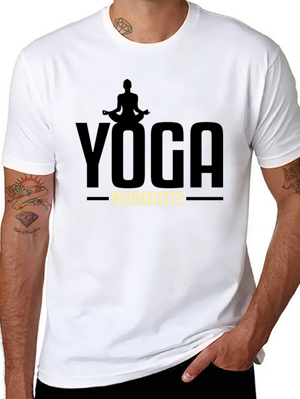 Yoga Namaste Graphic T-Shirt - Mens Black Tee