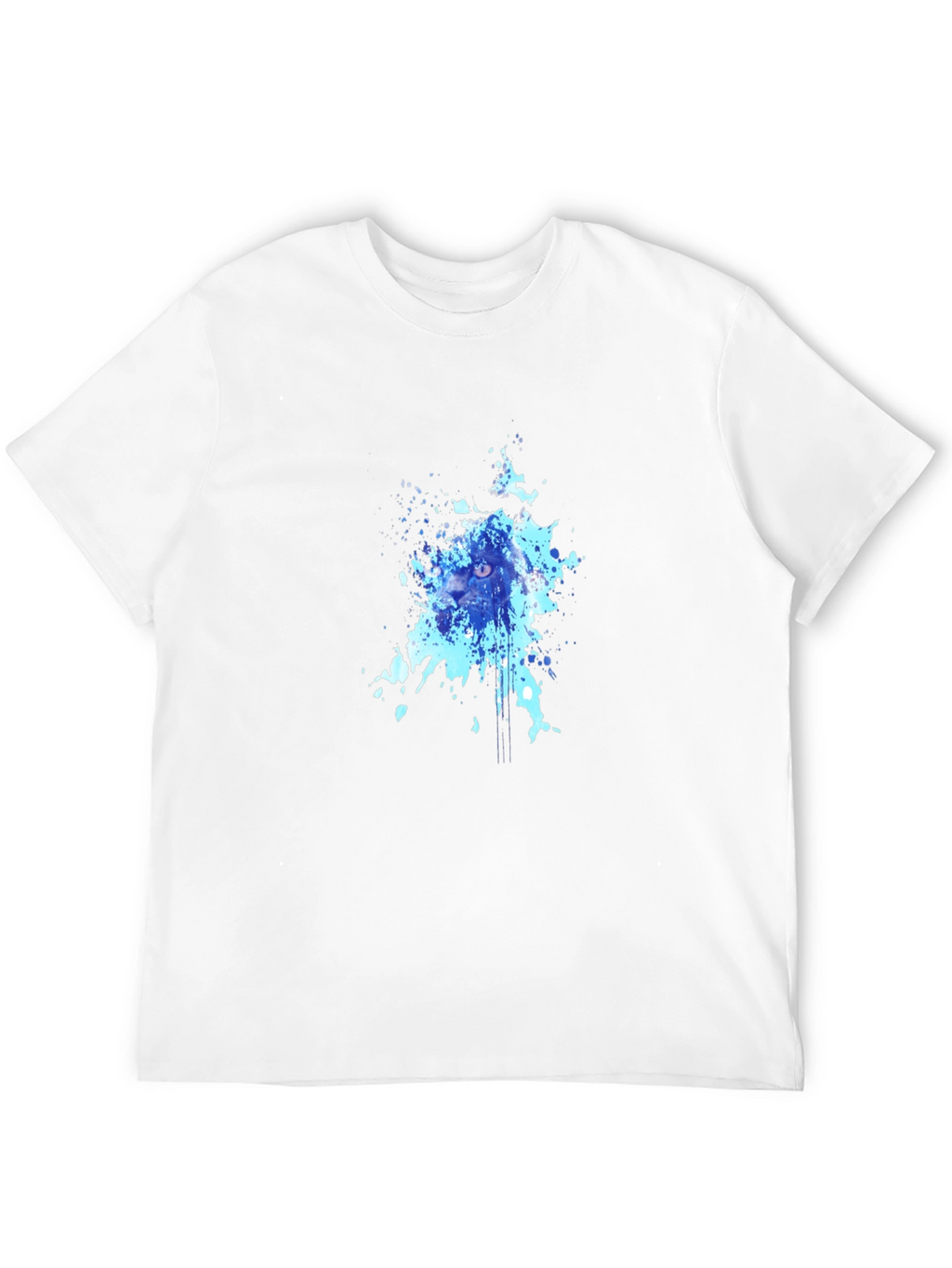 Abstract Cat Splash Tee - Black