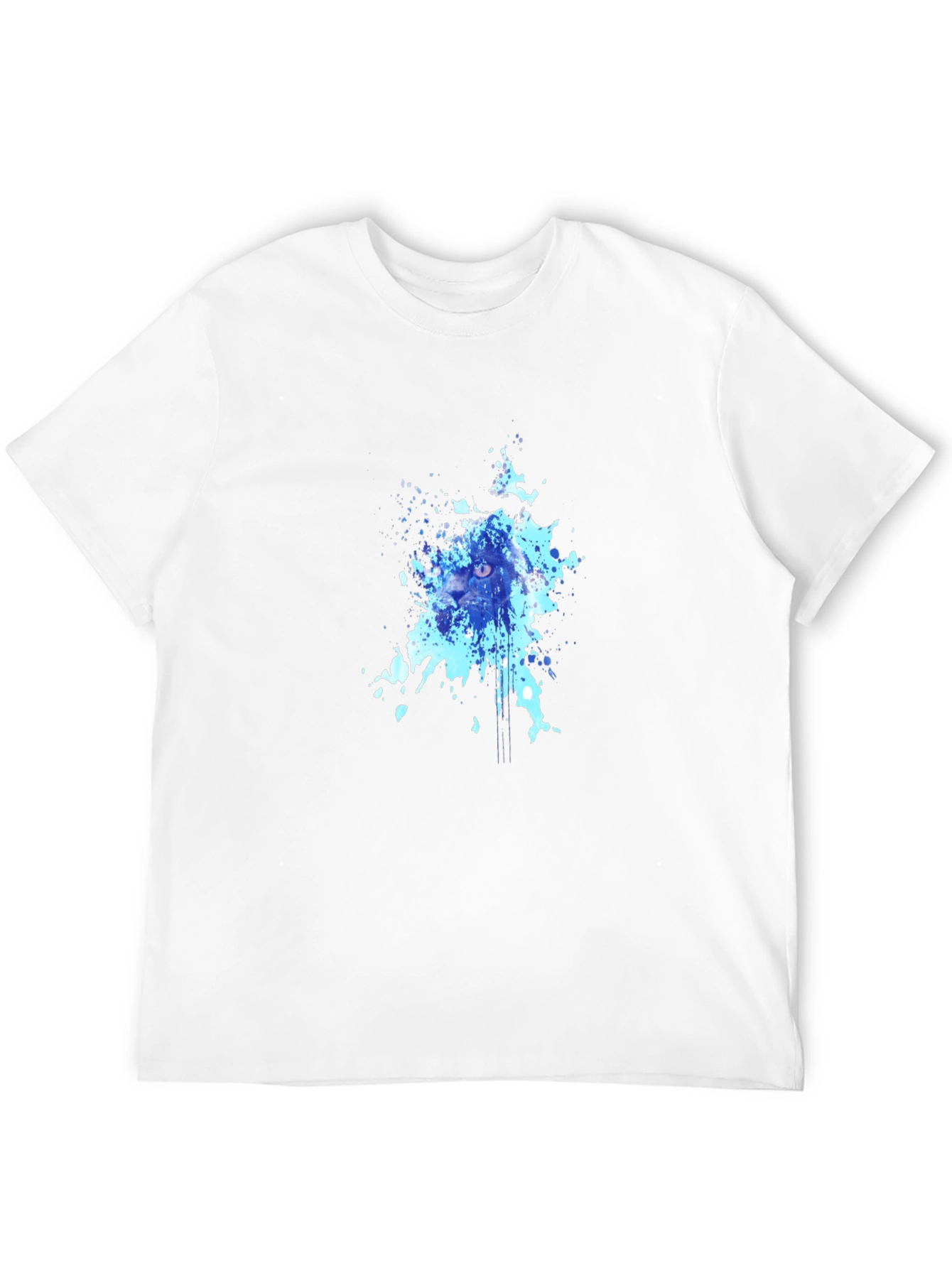 Abstract Cat Splash Tee - Black