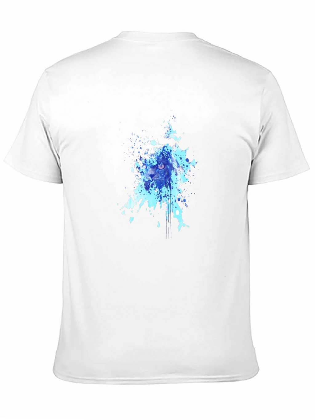Abstract Cat Splash Tee - Black