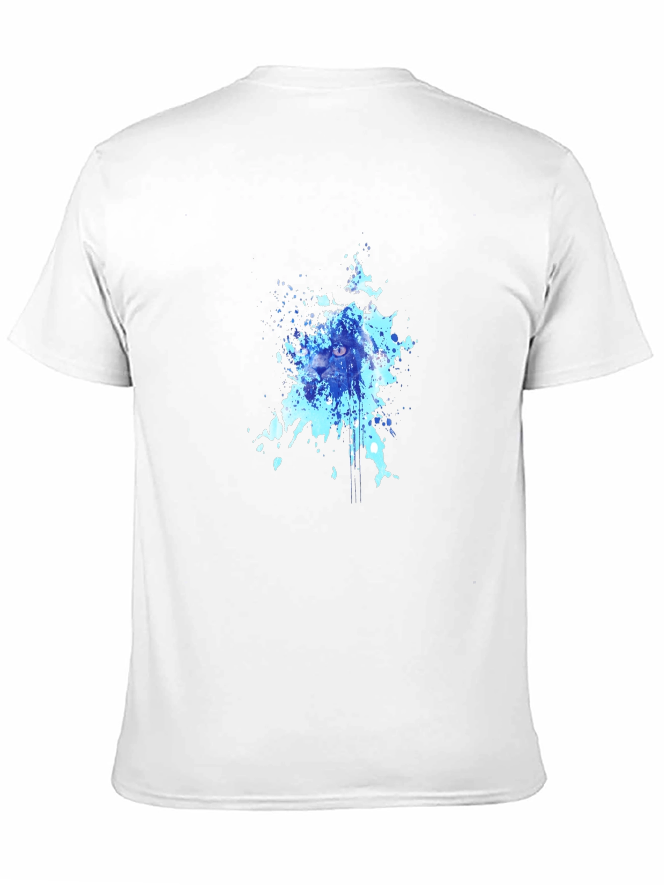 Abstract Cat Splash Tee - Black