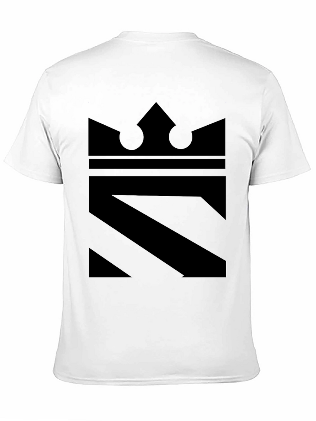 Crown Graphic Tee - Mens Black Stylish Crew Neck