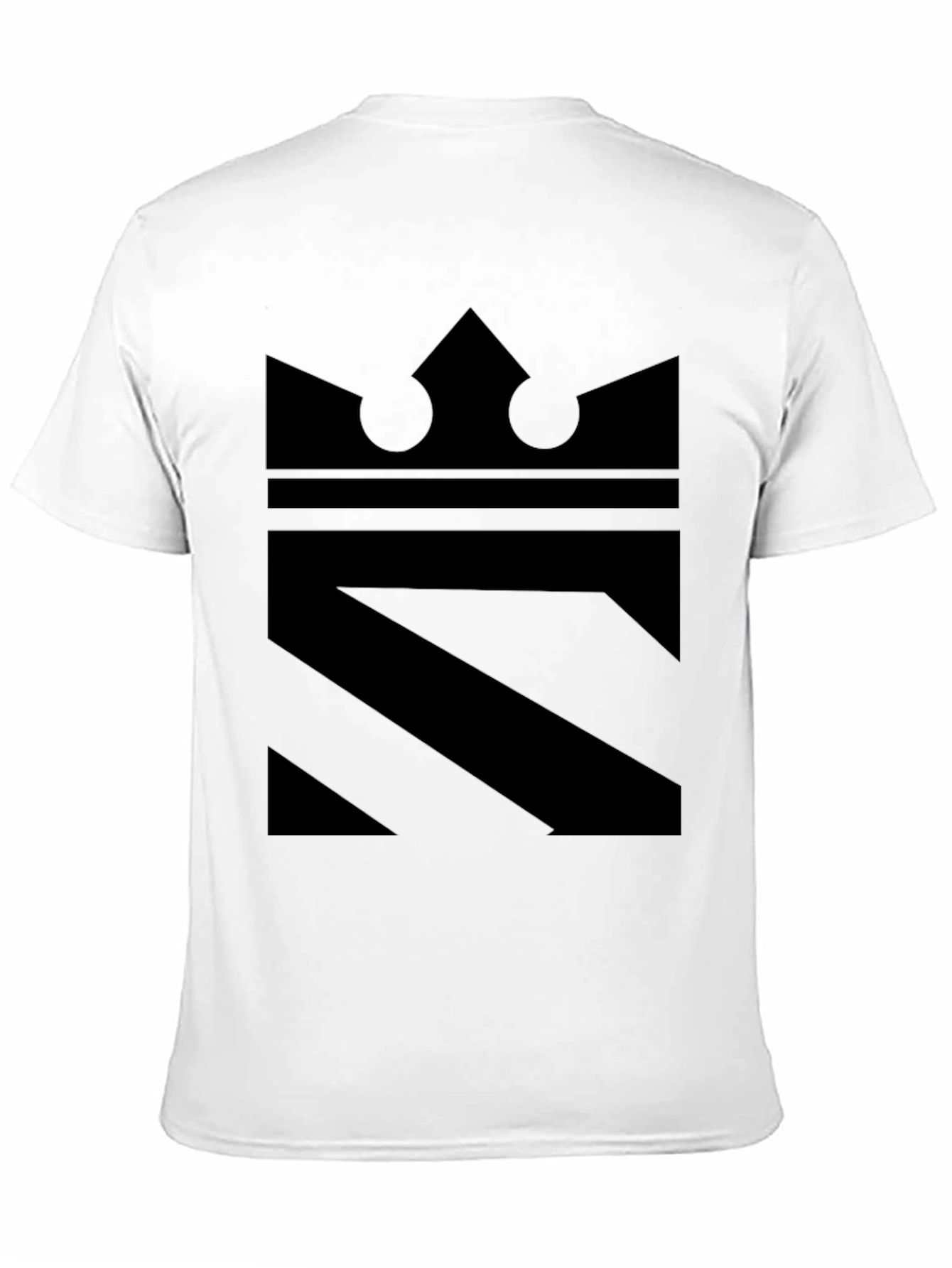 Crown Graphic Tee - Mens Black Stylish Crew Neck