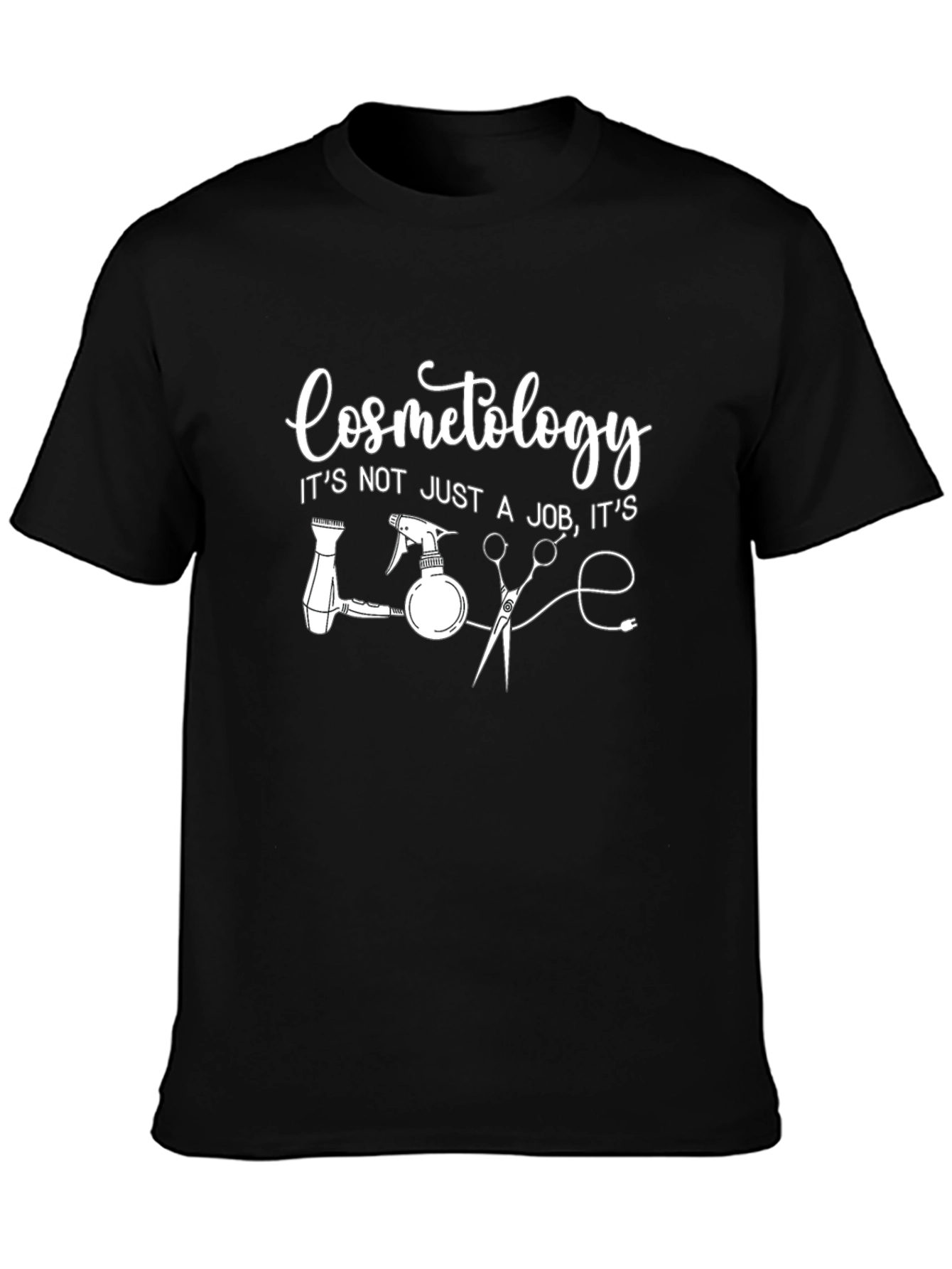 Cosmetology Love Graphic Tee - Black