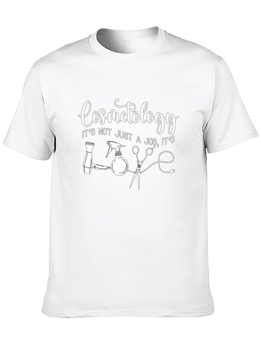 Cosmetology Love Graphic Tee - Black