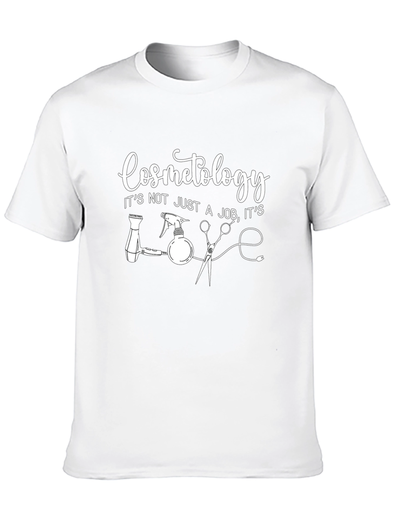 Cosmetology Love Graphic Tee - Black