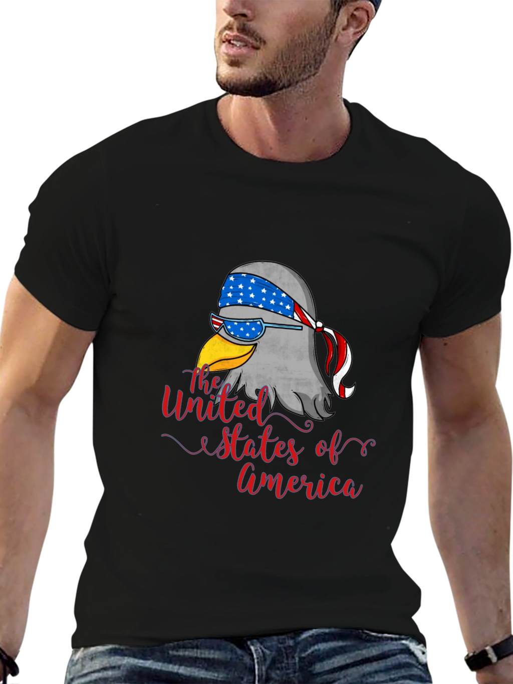 Patriotic Eagle USA Graphic Tee