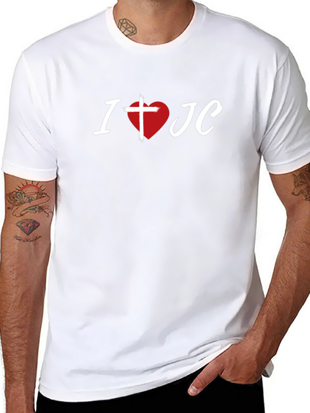 I Heart JC Black Christian T-Shirt