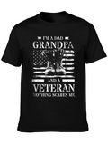 Dad Grandpa Veteran Tee - Nothing Scares Me T-Shirt