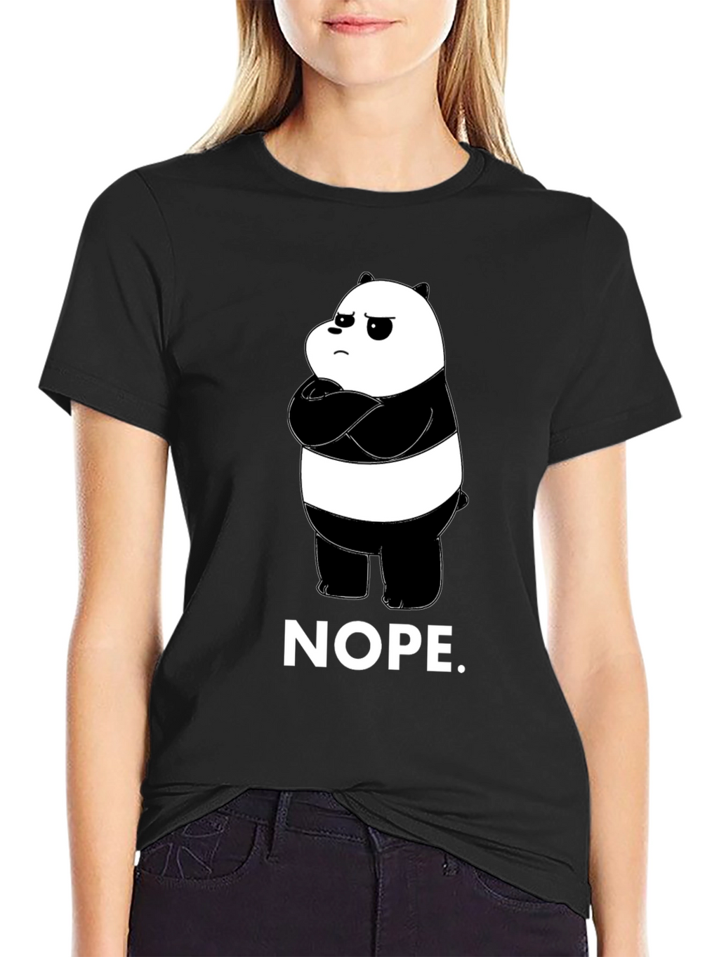 Nope Panda Graphic T-Shirt