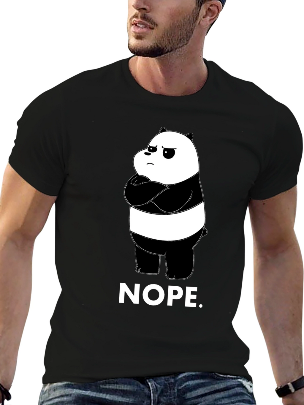 Nope Panda Graphic T-Shirt