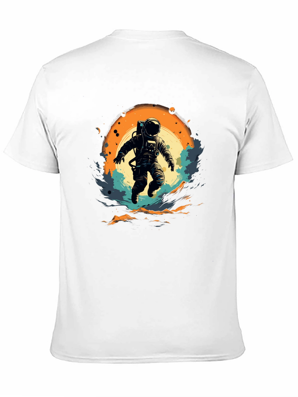 Astronaut in Space Graphic T-Shirt - Black