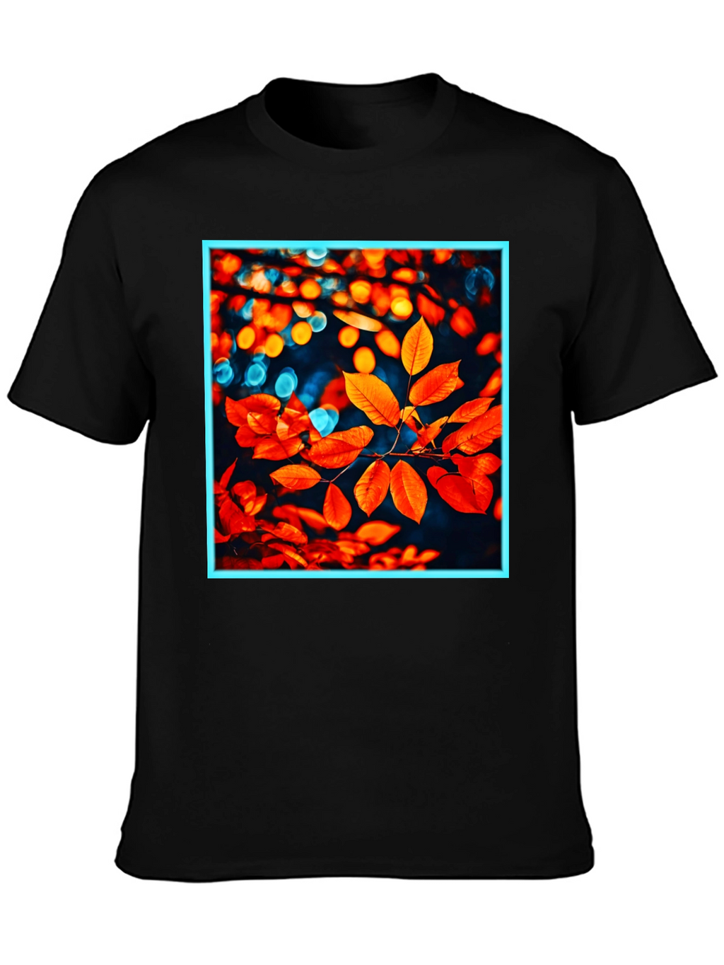 Autumn Leaves Graphic Tee - Stylish Nature Print