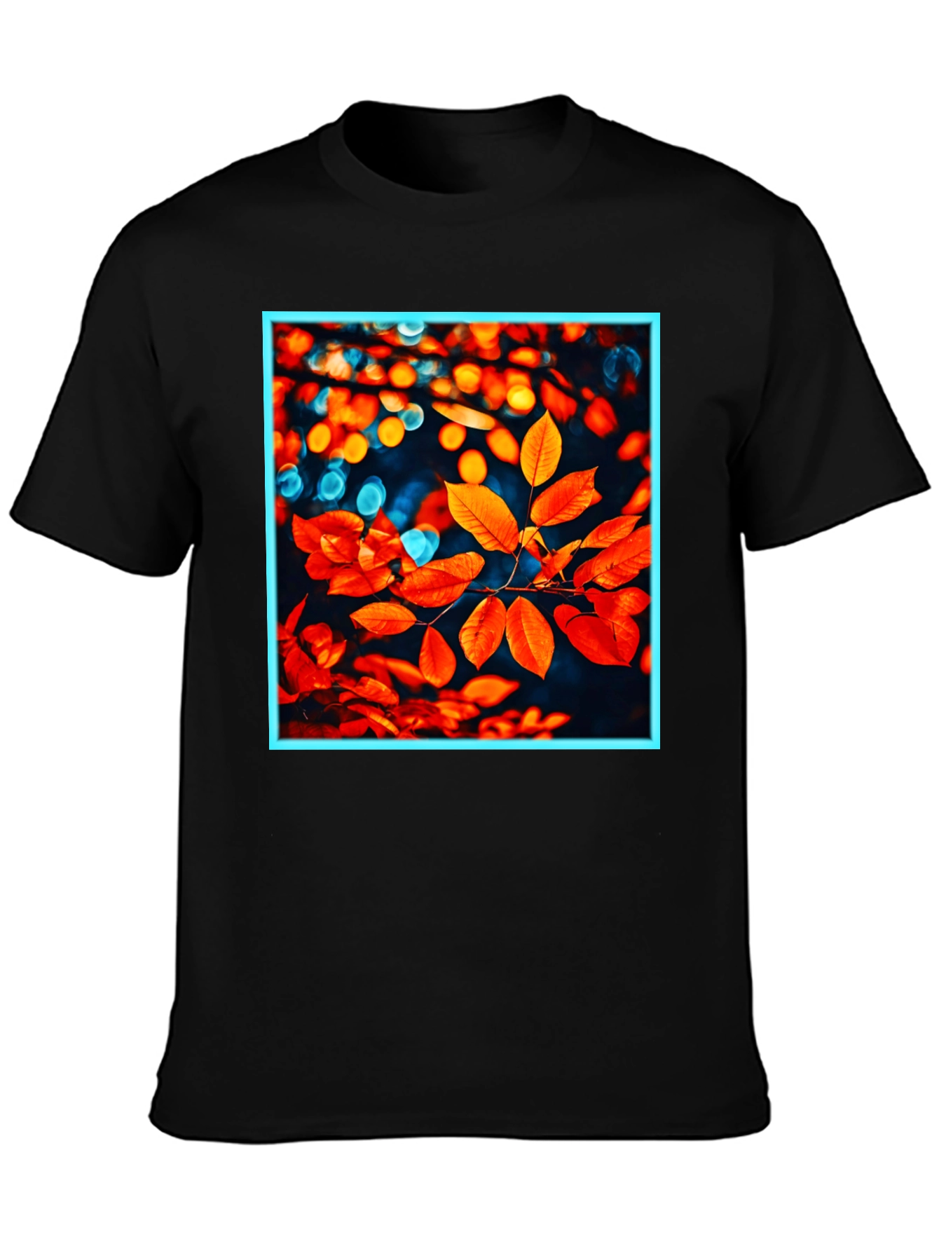 Autumn Leaves Graphic Tee - Stylish Nature Print