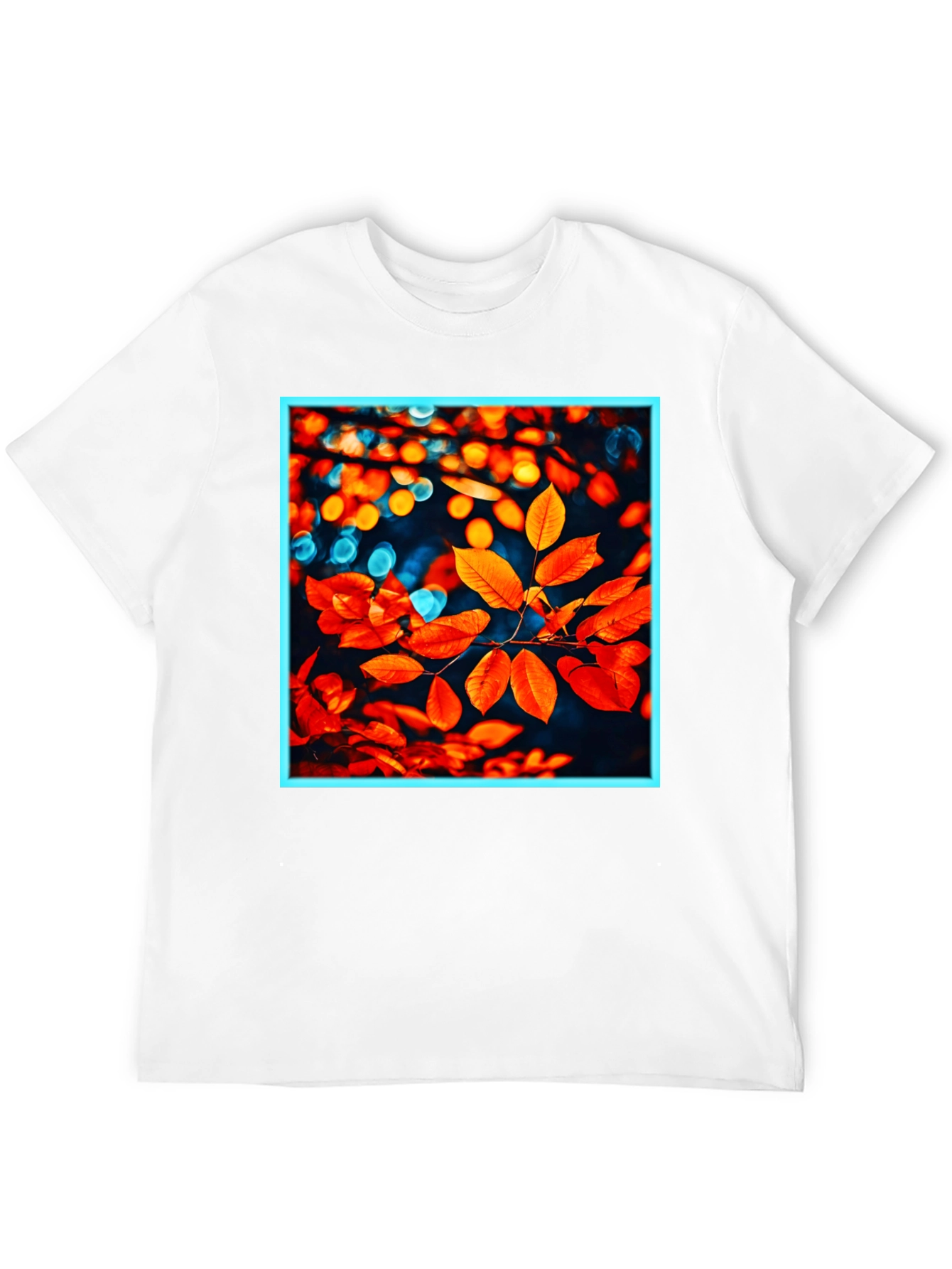 Autumn Leaves Graphic Tee - Stylish Nature Print