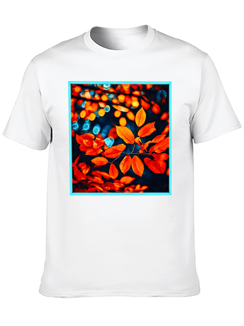 Autumn Leaves Graphic Tee - Stylish Nature Print