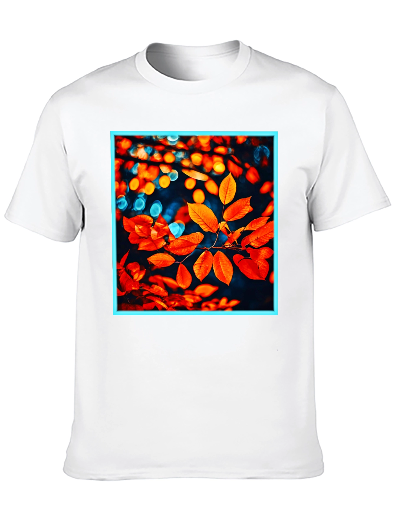 Autumn Leaves Graphic Tee - Stylish Nature Print