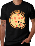 Circle of Life Pizza Graphic T-Shirt