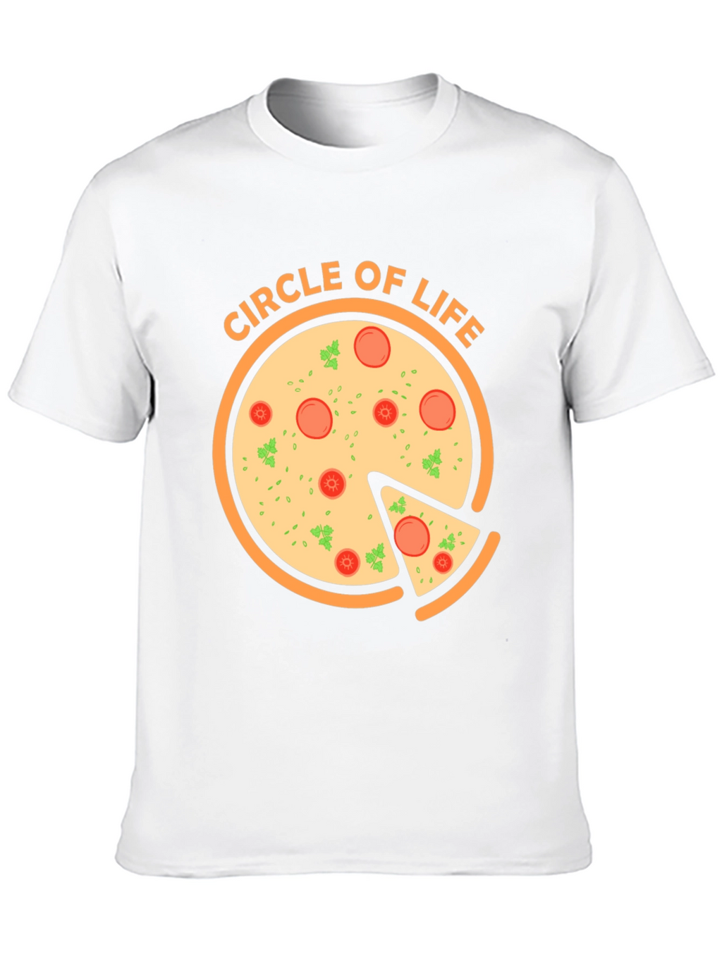 Circle of Life Pizza Graphic T-Shirt