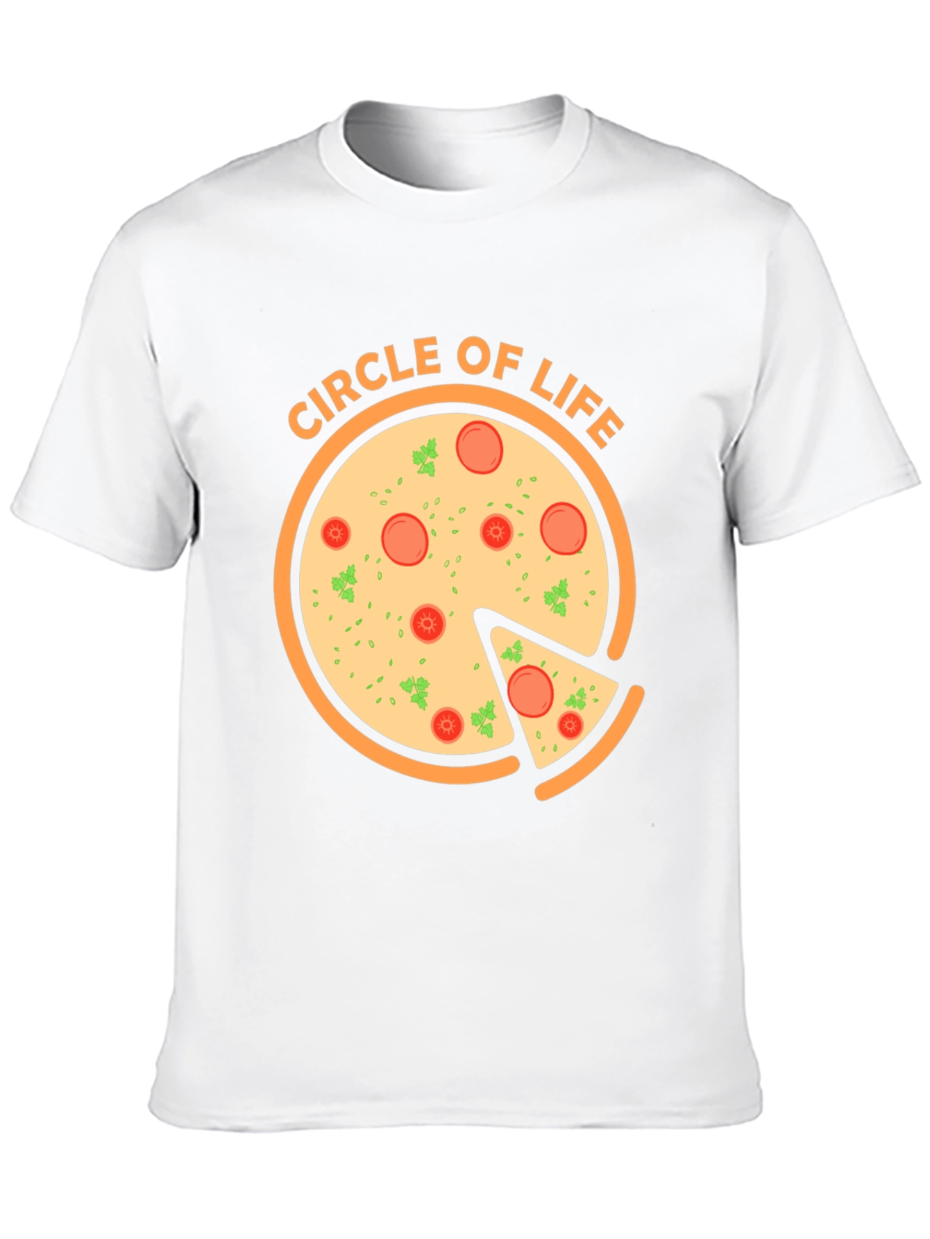 Circle of Life Pizza Graphic T-Shirt